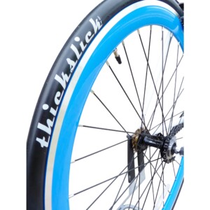Roues fixie bleues Velo New Gear